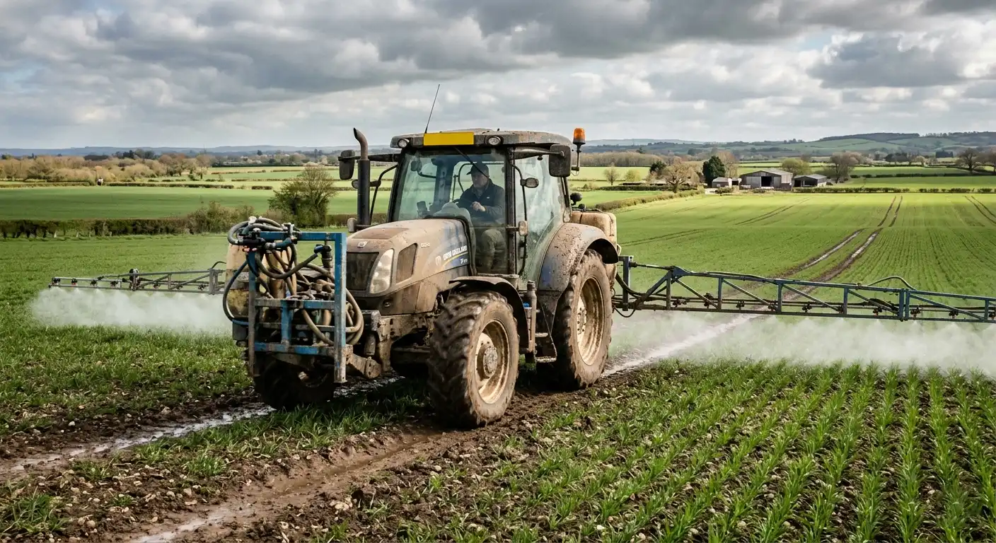 Agricultural machinery operating in the field for precision farming