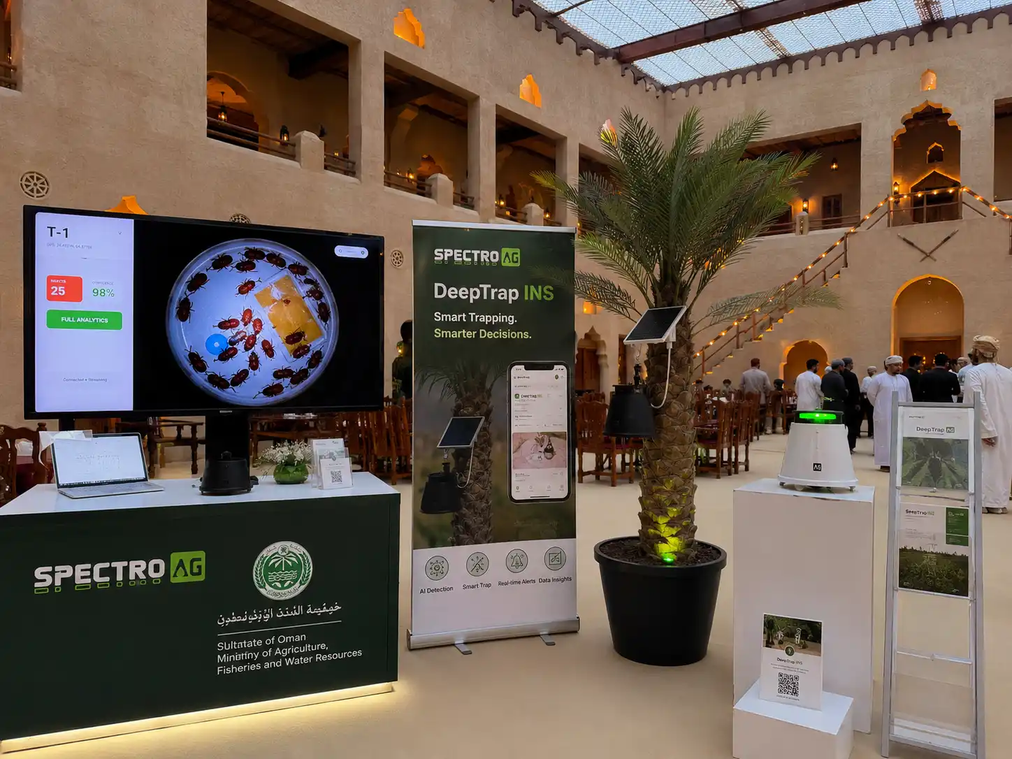 DeepTrap INS showcase visual for agricultural monitoring in Oman