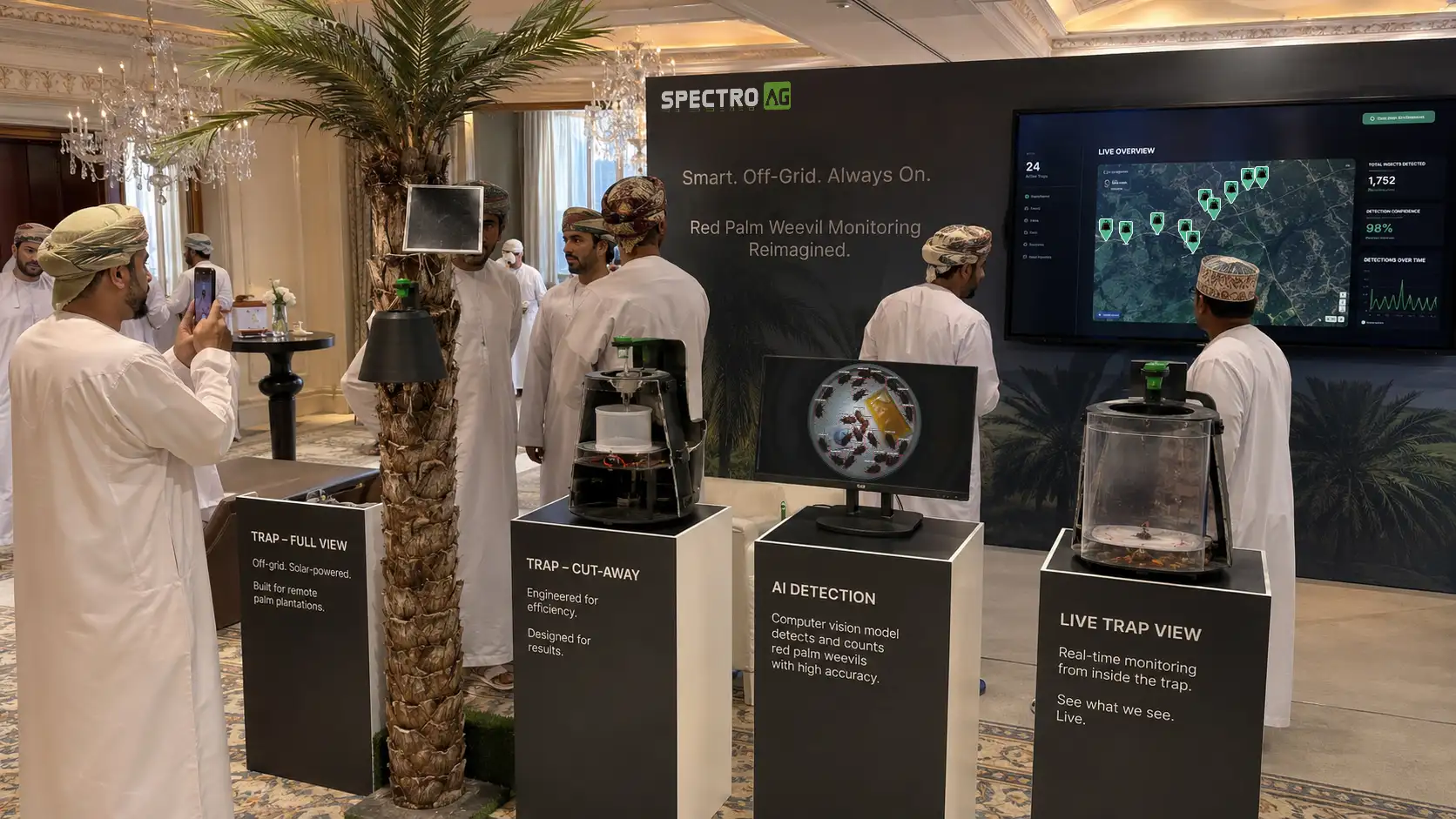 DeepTrap INS showcase visual for Red Palm Weevil monitoring