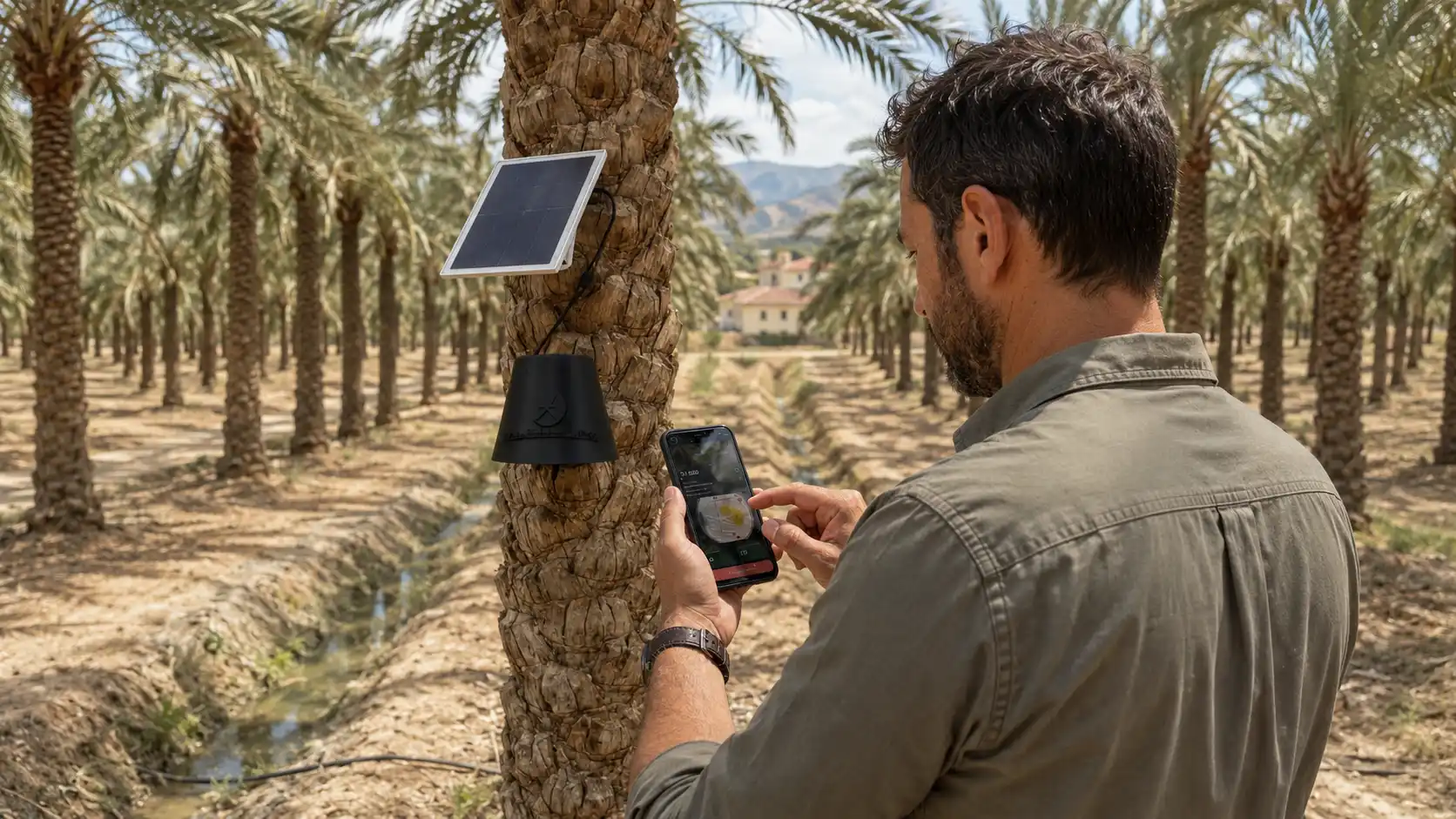 DeepTrap INS pest pressure mapping graphic for plantation monitoring