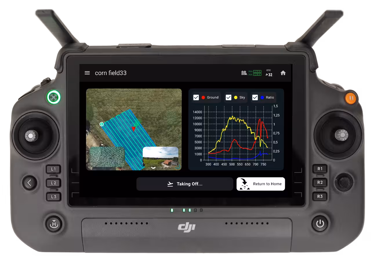 Real-time HyperSlit spectral signature on the DJI controller